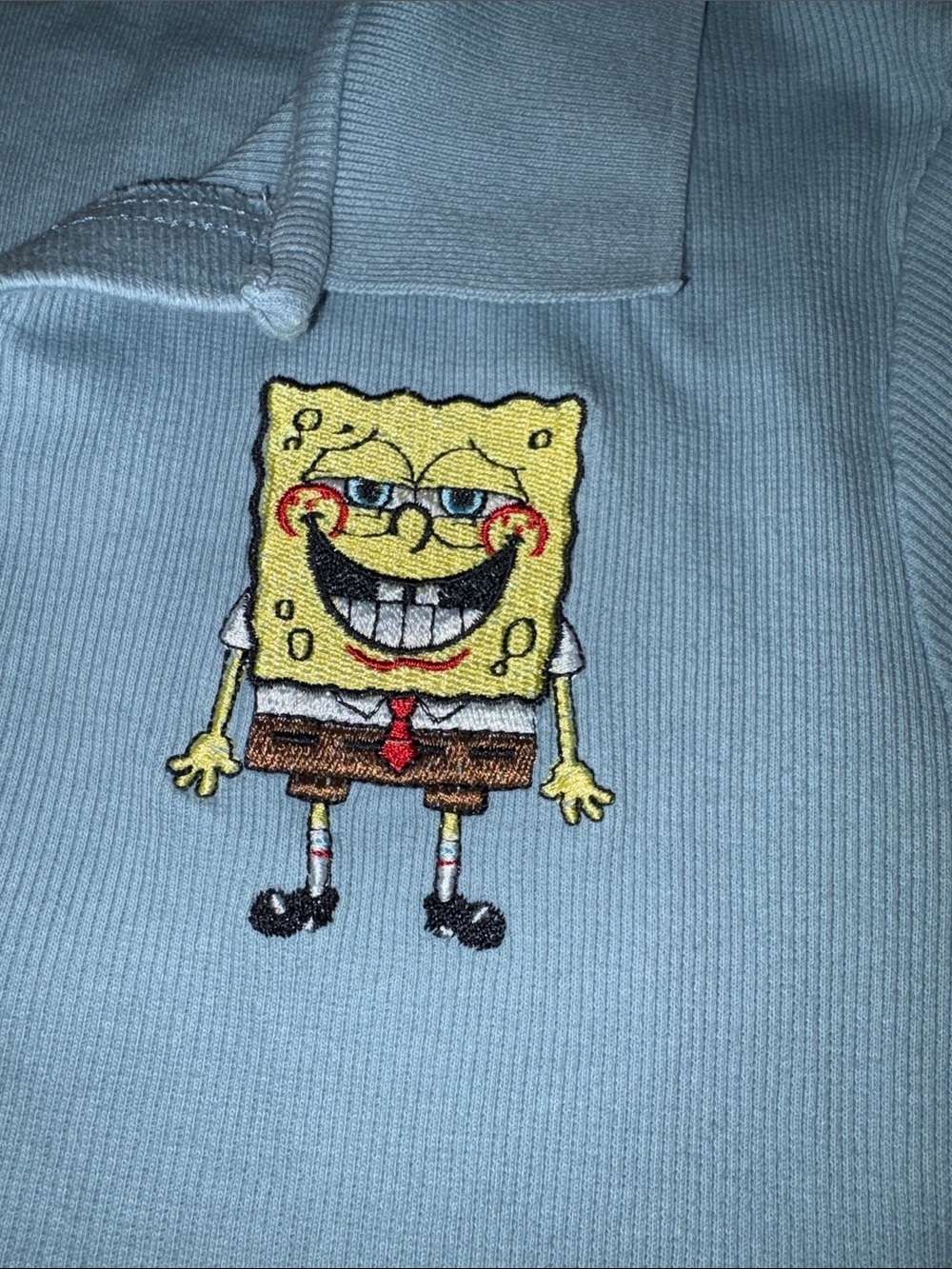 Nickelodeon Ribbed Polo 🍍 SpongeBob 🧽 Crop Top - Picture 2 of 6